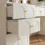 Bureau de coiffeuse polyvalent avec rangement massif