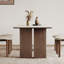 Table de salle à manger rectangulaire de couleur noyer blanc pur-109869517