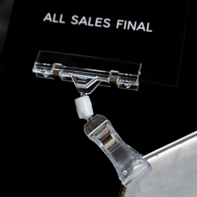 Clip Sign Holder, White