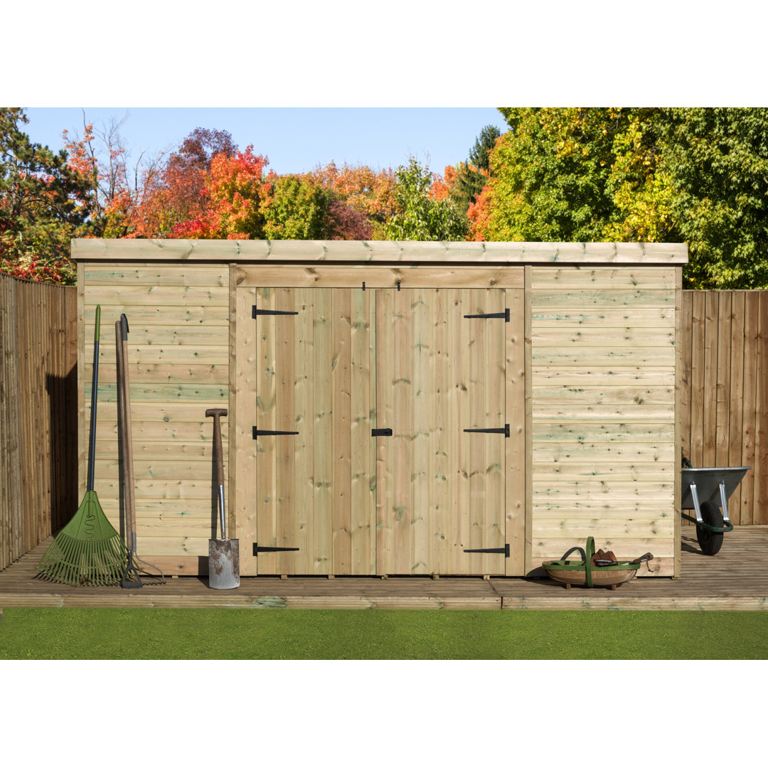10 Ft. W x 3 Ft. D Shiplap Pent Wooden Shed