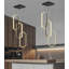14" 3-ring Modern Led Dimmable Chandelier Black-130135638