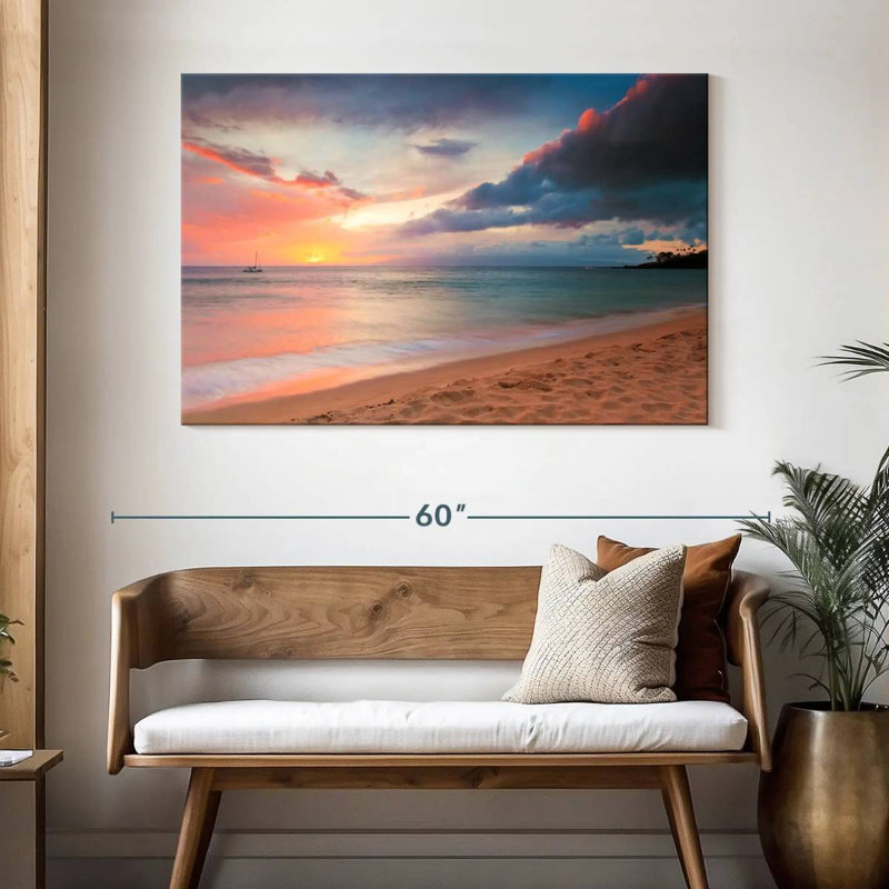 Gillard, superbe coucher de soleil de Kaanapali, H 32 po x l 48 po