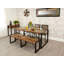 Arrowwood Solid Wood Top Metal Base Dining Table