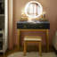 Ensemble coiffeuse avec tabouret et miroir Mukul-670299682
