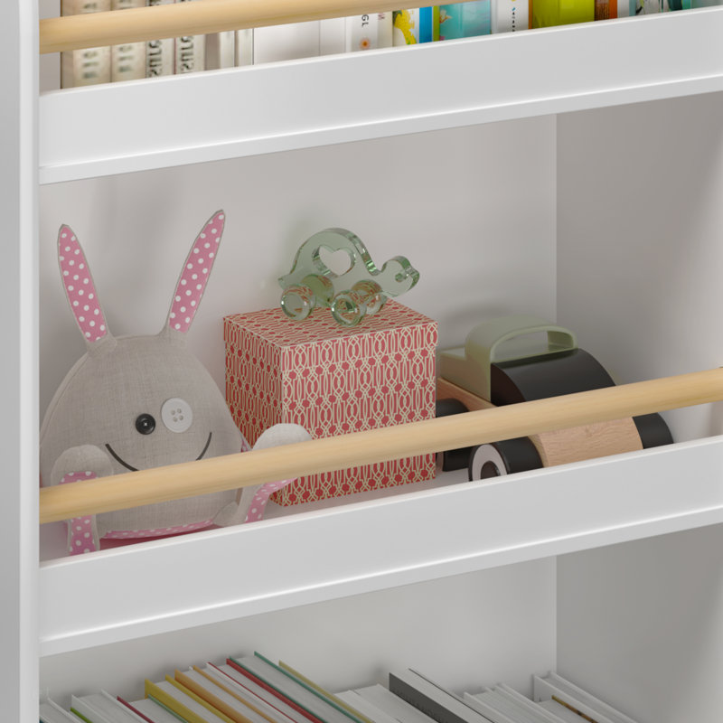 Bibliothèque pour enfants, bibliothèque à 3 niveaux, organisateur de livres, armoire de rangement pour jouets