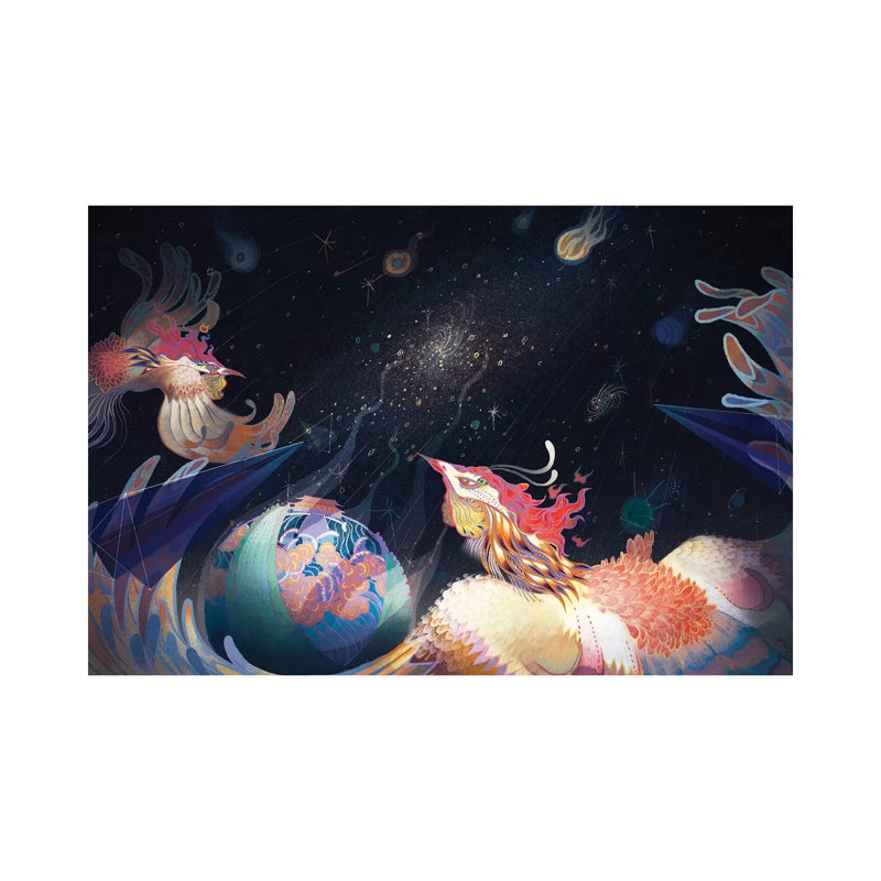 Extragalactic by Sija Hong - Painting on Canvas, Wrapped Canvas, 20.32 cm H x 30.48 cm W