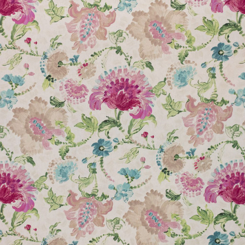 Tissu 100% coton floral Brushstroke, Opale