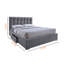 Lit plateforme très grand en mélange de polyester gris Desloge H 43,50 po x L 82,02 po x l 77,96 po Desloge-1405218125