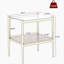 Ensemble de 2 tables de bout rectangulaires, plateau en verre trempé avec panneau de fibres à densité moyenne, table de salon moderne-1433525296-1433525297