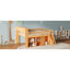 Grand lit mezzanine avec rangement et éclairage à DEL doux - look moderne, rangement pour articles de chambre à coucher, rangement, DEL, conception élégante, rangement, chambre à coucher, rangement propre