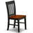 3 Piece Kitchen Table & Chairs Set Contains a Round Dining Table with Pedestal and 2 Dining Chairs, Black & Cherry-1744428088-1729564832