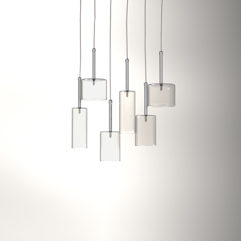 Abe 6 - Light Chrome Kitchen Island Pendant