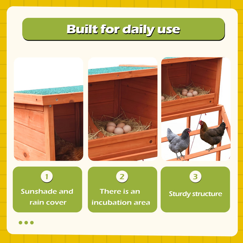 Boîtes de nidification 3 en 1 pour poulets
