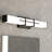 Jermanie 1 Light LED Matte Black Contemporary Bathroom Vanity Fixture White Glass
