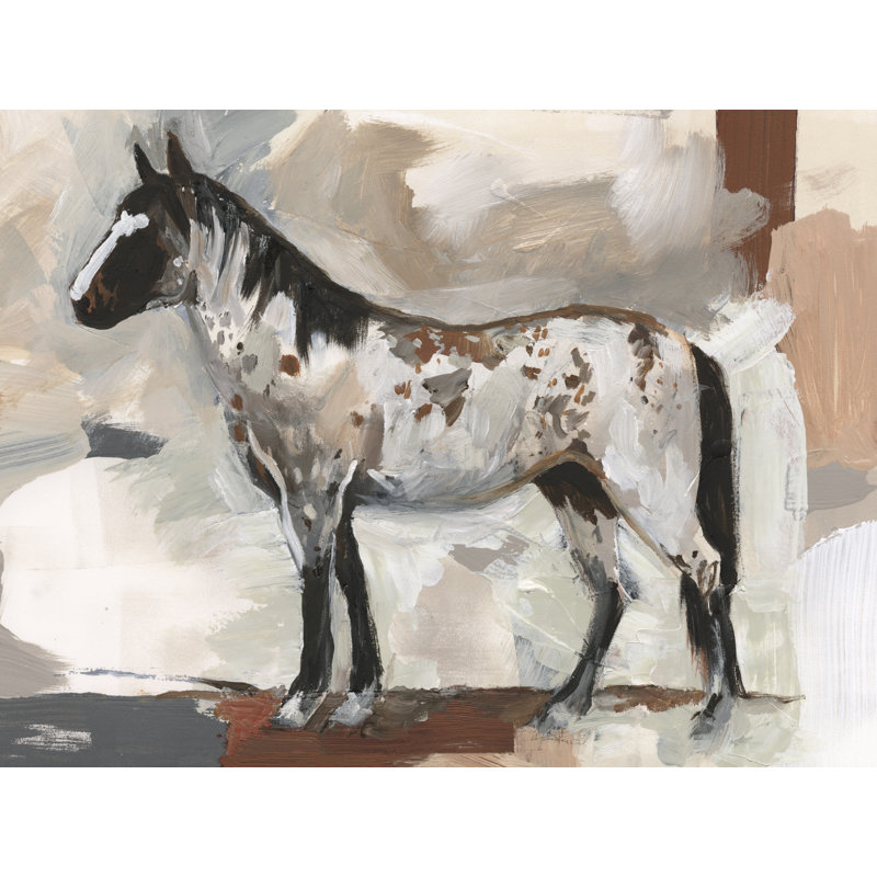 Tayllor Expressionist Dappled Horse II 1 Piece Wrapped Canvas Wall Art, 81 cm H x 122 cm W