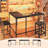 Bar Table And Chair Set 2 Stool Small Convertible Dining Table