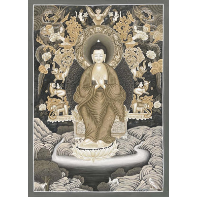 Maitreya Thangka(B & W) (Brocadeless Thangka)