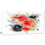«Red Black Abstract Floral Design», reproduction d'art sur toile tendue-19407189