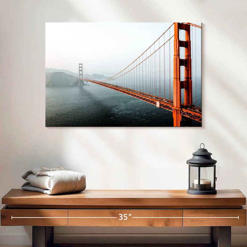 Hazy Gate Bridge, 16" H x 24" W
