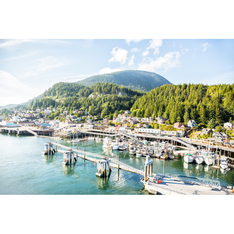 Fishing Boats Docked - Wrapped Canvas Print, 30cm H x 46cm W