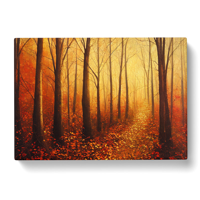 Inspirational Autumn Forest - Wrapped Canvas, 40cm H x 60cm W x 3cm D