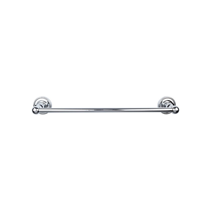 Edwardian Bath Single 26 1/2" Wall Mounted  Towel Bar, Polished Chrome