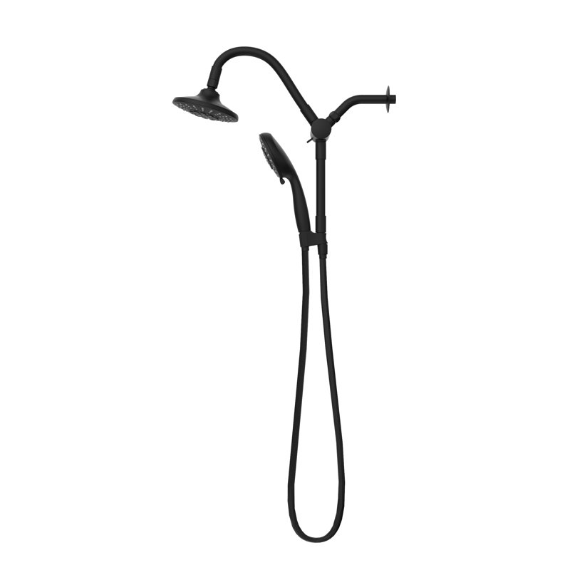 Belanger Retrofit Massage/Jet Dual Shower Head, Matte Black