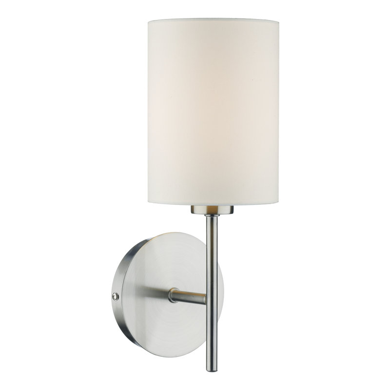 Paramus Armed Sconce, Satined chrome