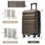 Ensemble de valises Hardshell en ABS, valise à carreaux de 24 pouces avec roues pivotantes, bagage de voyage léger avec 2 cubes d'emballage pour hommes et femmes