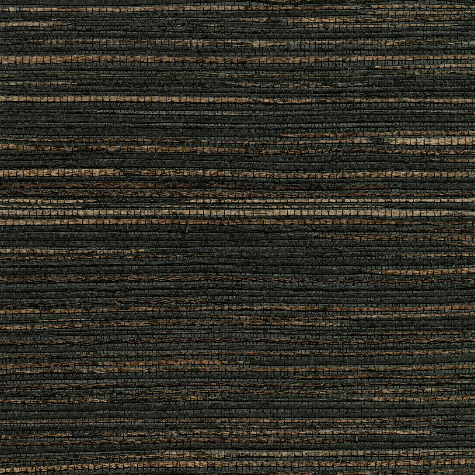 Reanna Grasscloth Wallpaper Roll, Charcoal