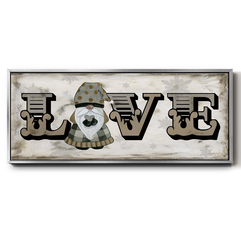 «Winter Wonderland Friend Love», toile encadrée, H 20 po x l 50 po