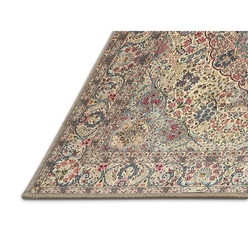 Tapis oriental rouge / gris / vert, Rectangle 6 pi x 9 pi