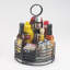 Table ronde en acier inoxydable noir