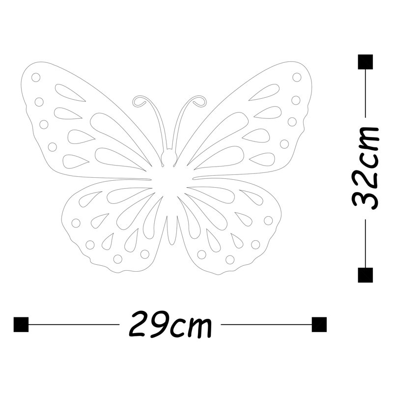 Decorative Metal Wall Accessory, Hand-Painted, 12.6 x 11.4 inches | 100% Metal Construction (Thickness: 0.06 inches) | Unique Design, Easy Wall Hanging | Perfect for Home Decor, Living Room & Office Spaces