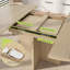 Table de cuisine pour 4 à 6 personnes, table de salle à manger extensible ronde pour la cuisine, table ovale de 59 pouces pour la salle à manger, couleur bois (table seulement)-1528768380