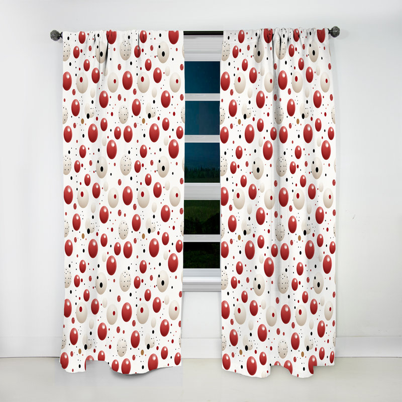 Playful Polka Dots VI - Rideau abstrait - Rideau abstrait obscurcissant - 1 panneau, L 52 po x L 120 po