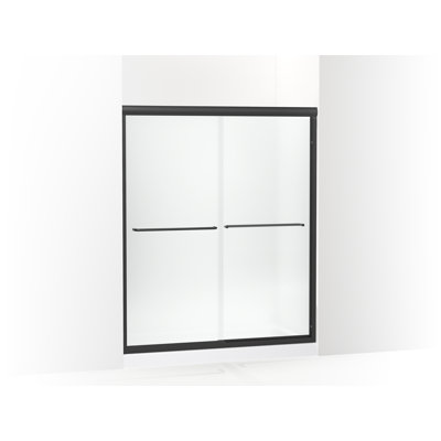 Finesse 54.62" W x 65.81" H Double Sliding Frameless Shower Door with Clean Coat Technology