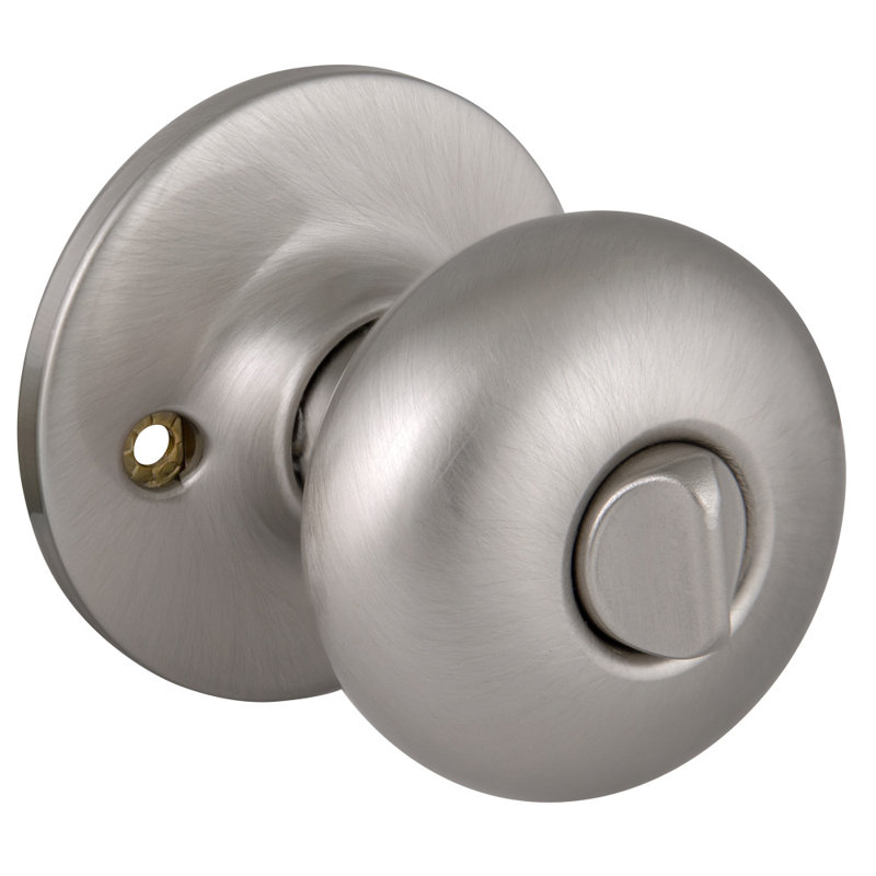 Bouton de porte d'entrée à clé à 6 voies Cambridge Universal, Nickel satiné, Loquet à double verrouillage
