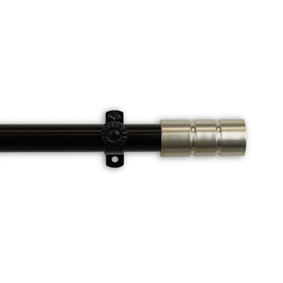 Billie-Claire Steel Rod/Resin Finials Adjustable Single Curtain Rod