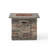 32'' Stone Square Mgo Fire Pit W/ Grey Top- 40,000 Btu