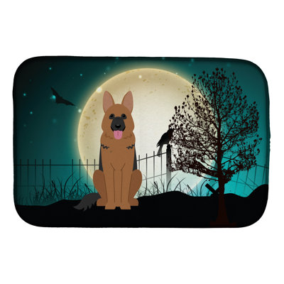 Tapis de séchage berger allemand halloween
