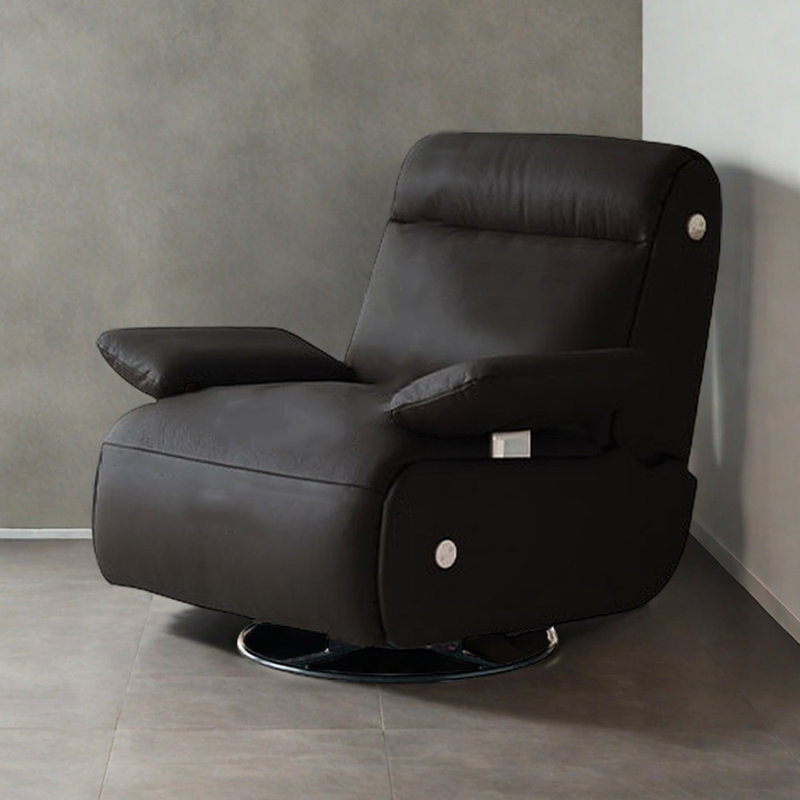 Functional Single Recliner with Storage Pocket, Black