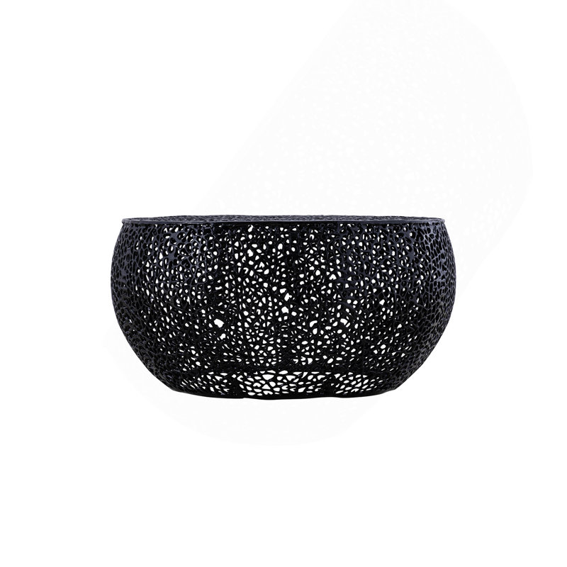 Table basse ronde noire, Noir