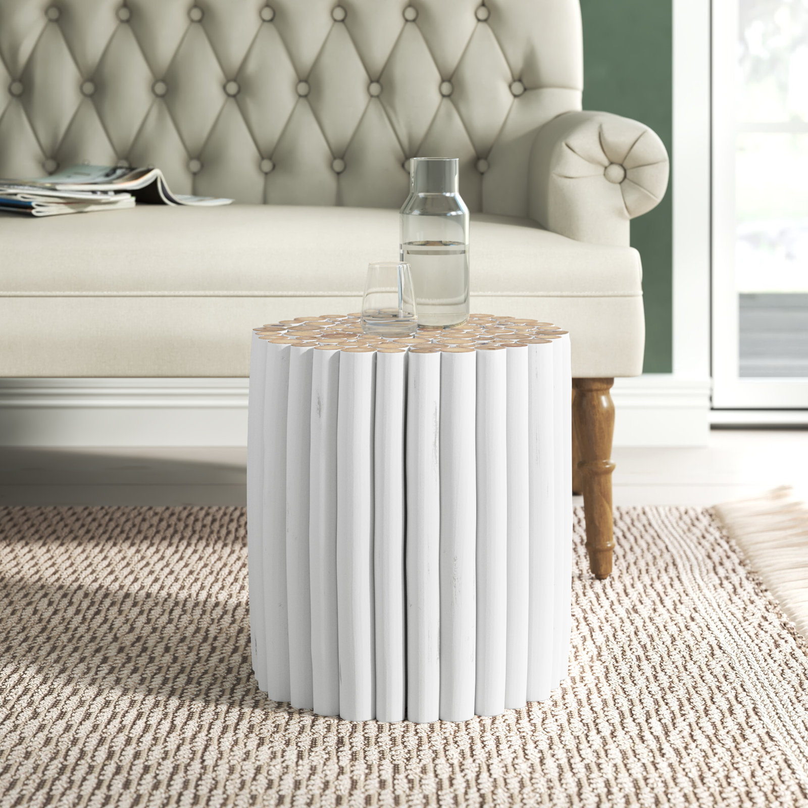 Abdera Solid Wood End Table, 15.75" H x 15" W x 15" D