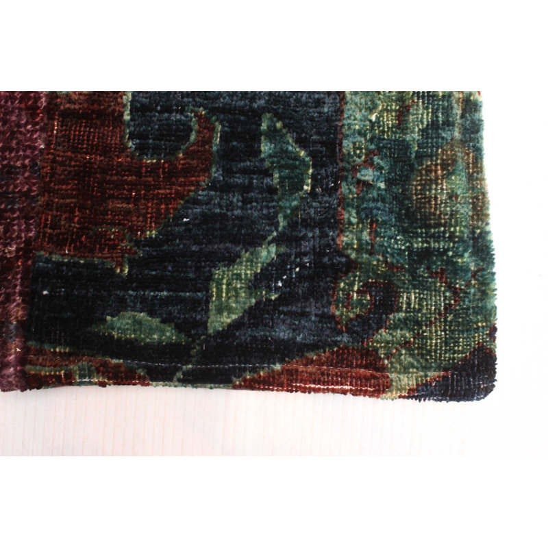 Color Transition Patchwork Red Rug 5'5" x 8'3"