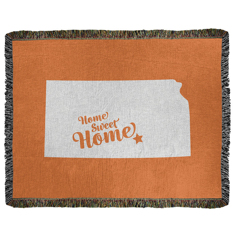 Jeté en coton tissé wichita doux, l 60 po x L 80 po, Orange