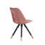 Domek Modern Velvet Dining Chair - Upholstered Upper body with Coated Metal Legs - Side Chair for Dining Room Kitchen Living Room - Single-297383982-317898457