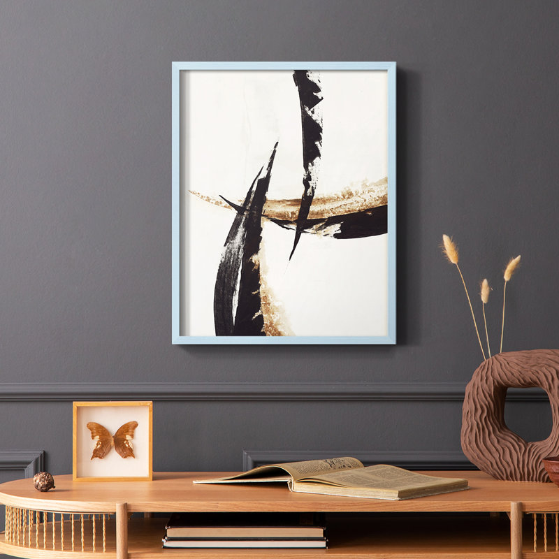 High Style II Framed Print - Solid Wood, Blue, 10" H x 8" W
