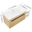 Ensemble de meuble-lavabo mural 48 po avec lavabo de comptoir en résine, 1 tablette de rangement, 2 portes à fermeture douce (KD-Packing)-1424139999