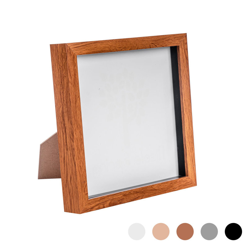 Nicola Spring - 3D Box Photo Frame, Brown, 22.5cm H x 22.5cm W x 3.5cm D